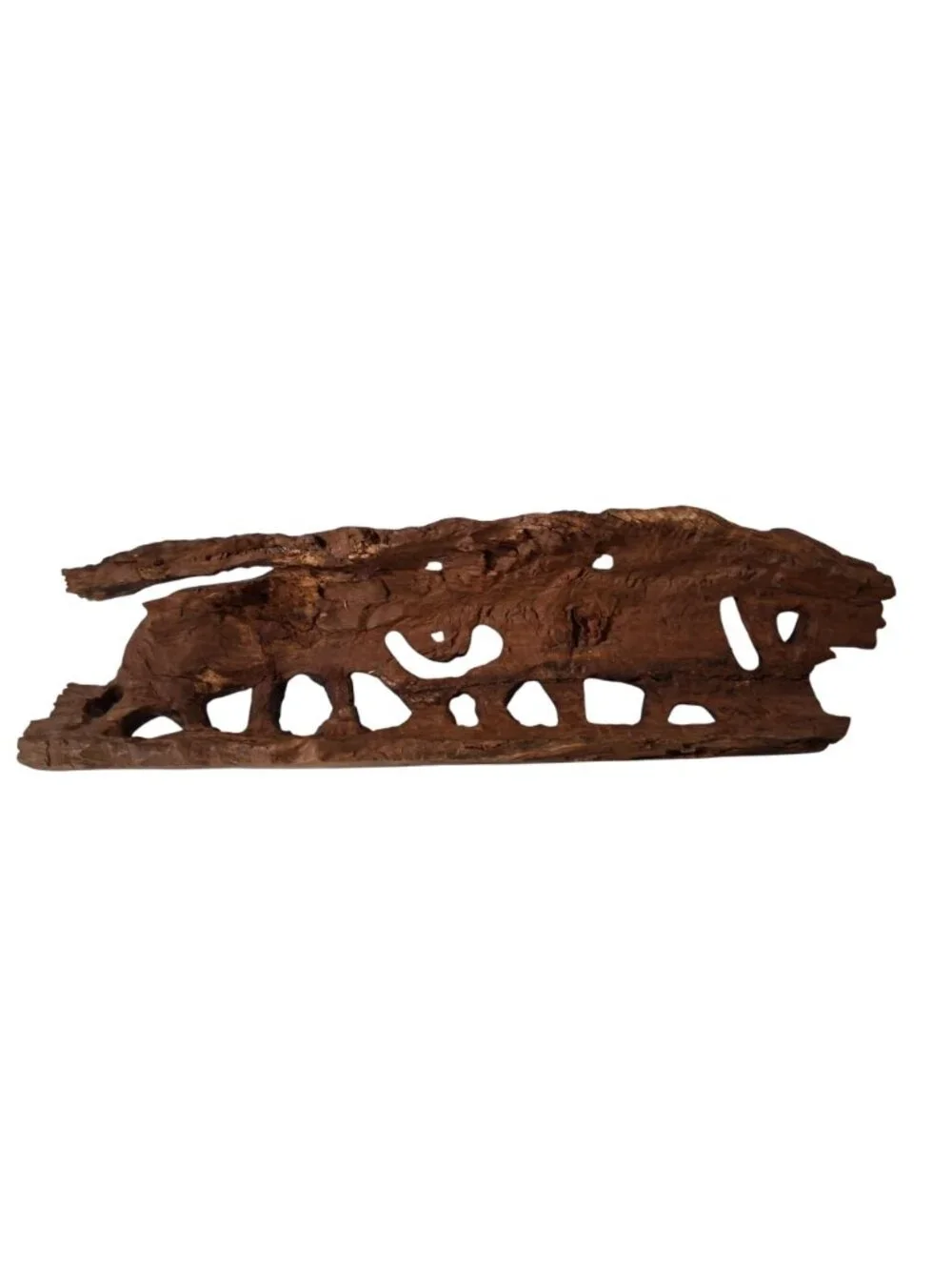 Hand Carved Wooden Elephant Stand Alone Or Wall Art
